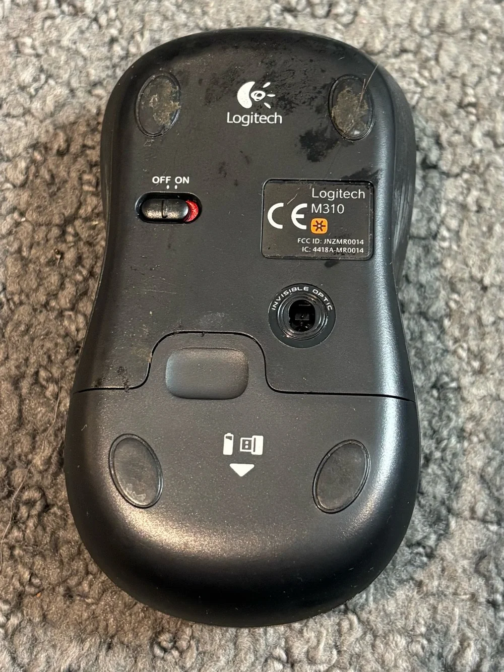 Logitech M310 Wireless Mouse Ambidextrous Design Red